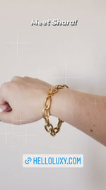 Water Resistant Bracelet, Water Resistant Jewelry, Tarnish Free Bracelet, Anti Tarnish Bracelet, Tarnish Free Jewelry, Pearl Bracelet, Mother Pearl Bracelet, Nacar Bracelet, Boho Chic Jewelry, Vintage Bracelet, Bold Bracelet, Chunky Bracelet, OT clasp link bracelet, bold bracelet, ellie vail jewelry, hey harper jewelry, missoma Jewelry, evry jewels, muse jewelry