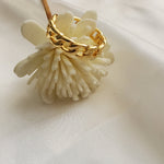 Water resistant jewelry, Hypoallergenic jewelry, tarnish free jewelry, 18k Gold Plated rings, Vintage gold ring, Minimalist ring, Ellie Vail Jewelry, Ellie Vail ring, Hey Harper Jewelry, waterproof jewelry, waterproof ring, she is gold jewelry, pandora rings, kylie jenner necklace, Hello Luxy, Fine Jewelry, Tik Tok Jewelry, Tik Tok Fashion, Best Gift for wife, Wife best gift, stackable ring, golden stackable ring, cuban ring, 18k gold plated cuban ring, 18k gold plated bold ring