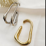 Bold Ear Cuff, Stainless Steel Ear cuff, chunky ear cuff, classy ear cuff, edgy ear cuff, stacking ear cuff, Simple Ear hole free, Ear bone clip, gold ear bone clip, gold ear hole earrings