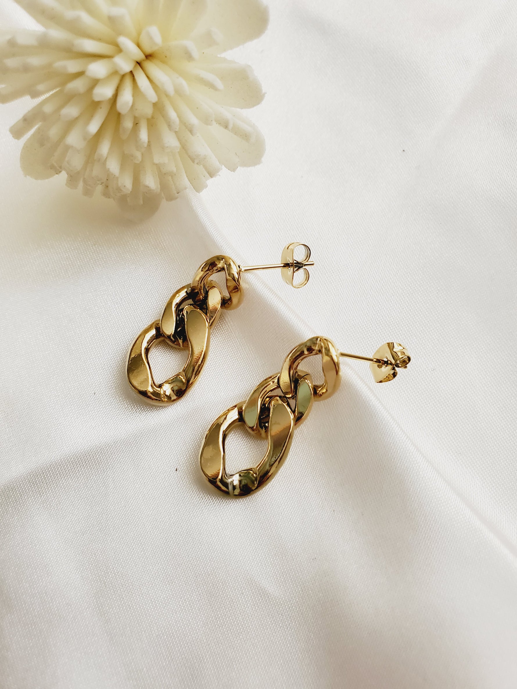 chunky cuban earrings, chunky drop earrings, chunky earrings, thick gold hoop, gold hoop earrings, chunky gold hoop, hypoallergenic hoops, gold hoop earring, chunky hoops, small hoop earring, helloluxyjewelry, hoop earrings, croissant earrings, croissant hoops, gold filled hoops, twisted curved hoop, cuban rings, bold earrings, 18k gold earrings, water resistant earrings water resistance jewelry