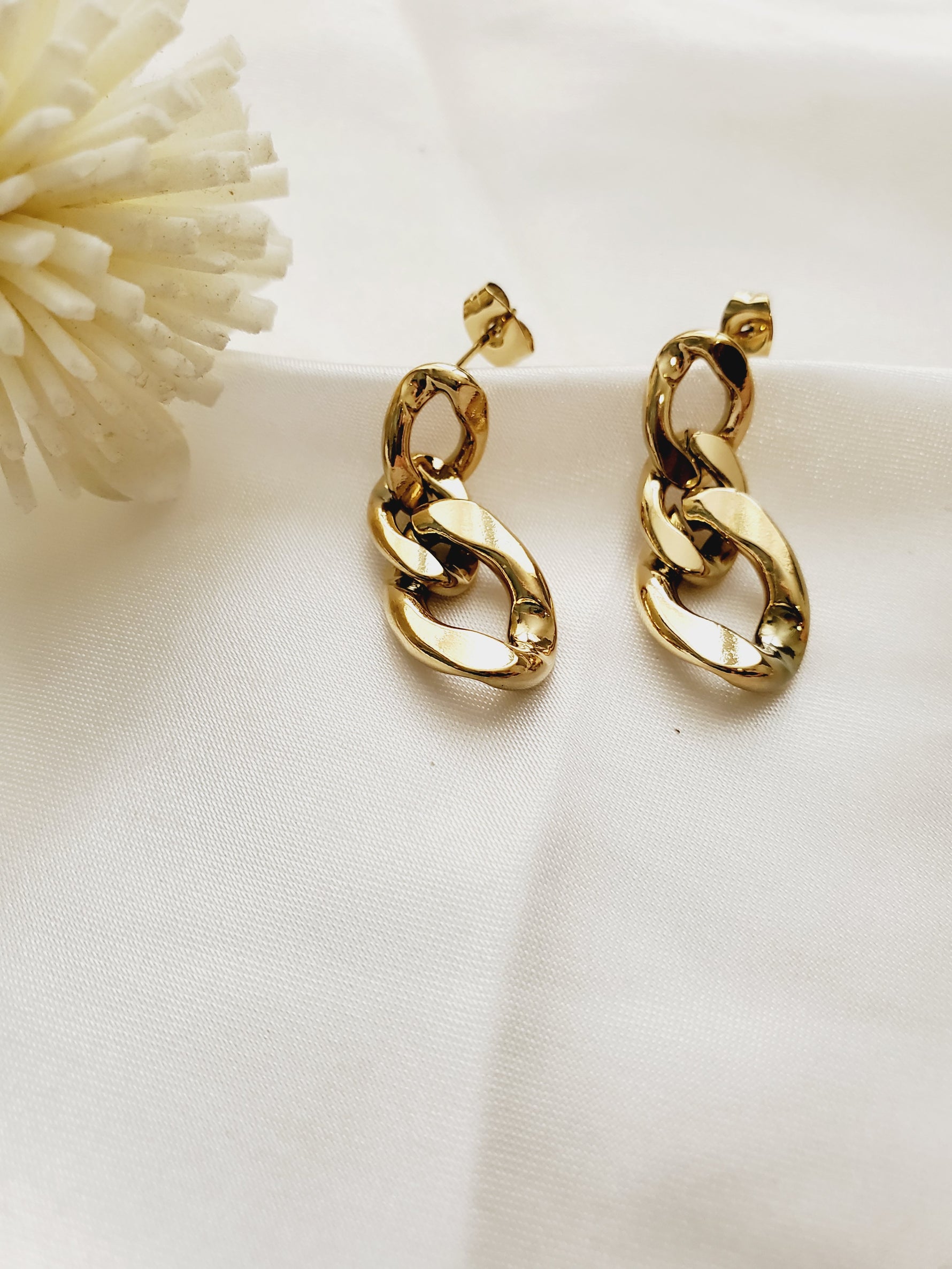 chunky cuban earrings, chunky drop earrings, chunky earrings, thick gold hoop, gold hoop earrings, chunky gold hoop, hypoallergenic hoops, gold hoop earring, chunky hoops, small hoop earring, helloluxyjewelry, hoop earrings, croissant earrings, croissant hoops, gold filled hoops, twisted curved hoop, cuban rings, bold earrings, 18k gold earrings, water resistant earrings water resistance jewelry