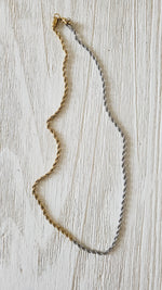 Double tone Necklace, 18k Gold Plated Necklace, Gold and Silver Herringbone Necklace, Herringbone gold Necklace, Herringbone Silver Necklace, Hello Luxy Jewelry, Ellie Vail Jewelry, The Views and Co Jewelry, Hey Harper Jewelry, Water Resistant Necklace, Water Resistant Jewelry, Tarnish Free Jewelry, Gift for wife, Jewelry for her, Sister Necklace, Christmas Jewelry Gift, Jewelry Gift Guide