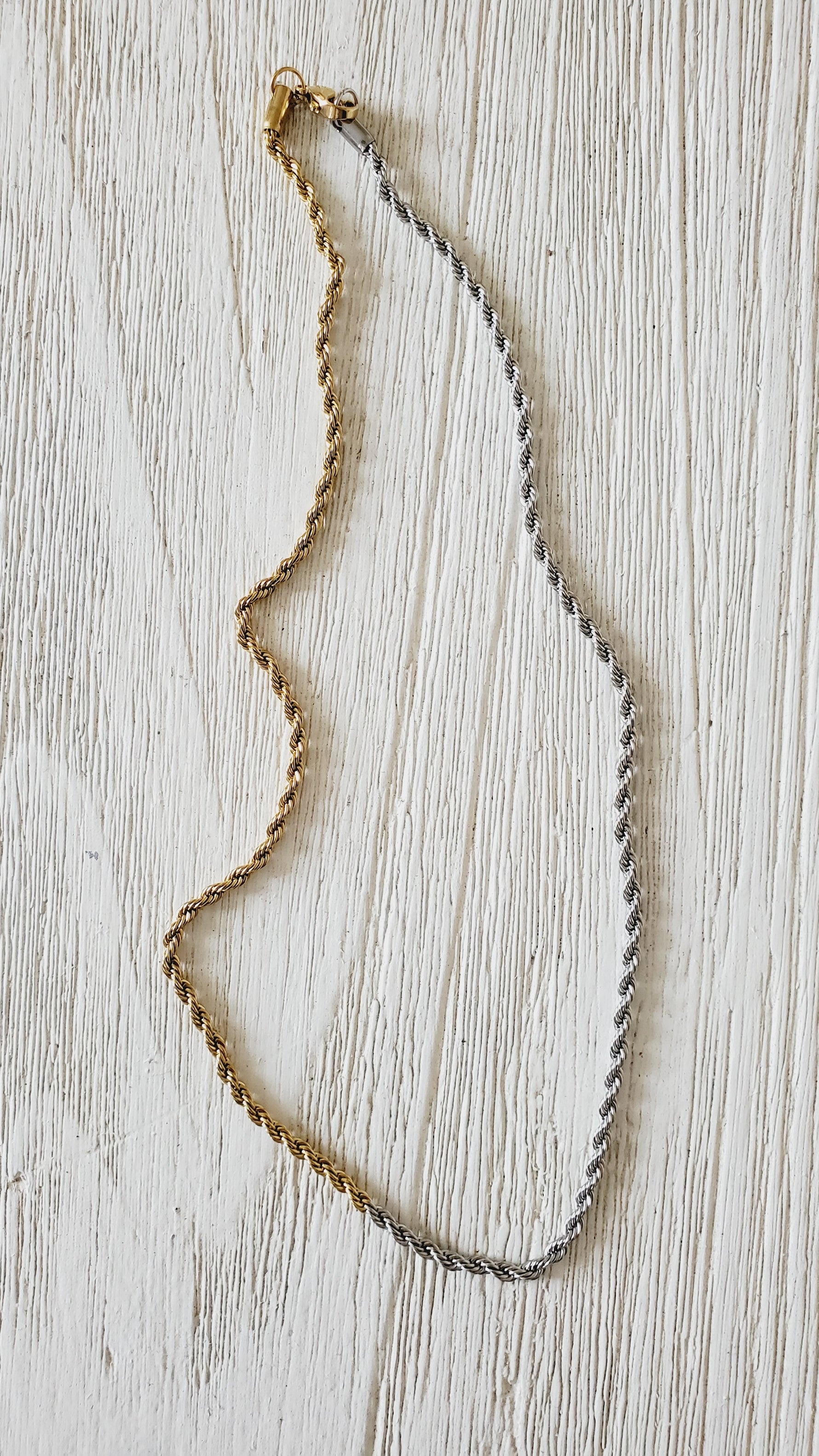 Double tone Necklace, 18k Gold Plated Necklace, Gold and Silver Herringbone Necklace, Herringbone gold Necklace, Herringbone Silver Necklace, Hello Luxy Jewelry, Ellie Vail Jewelry, The Views and Co Jewelry, Hey Harper Jewelry, Water Resistant Necklace, Water Resistant Jewelry, Tarnish Free Jewelry, Gift for wife, Jewelry for her, Sister Necklace, Christmas Jewelry Gift, Jewelry Gift Guide