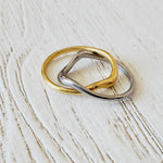 double tone rings, gold and silver rings, hello Luxy jewelry, hey harper jewelry, the views and co jewelry, ellie vail jewelry, 18k gold plated rings, 18k gold plated jewelry, water resistant jewelry, water resistant rings, tarnish free rings, endless love rings, couple rings, sisterhood rings, best friend rings, sisters rings, best friends gift, sister gift, wife gift, promise rings, interlocking rings, simple double tone rings, classy lightweight rings