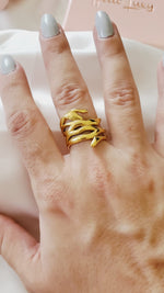 Water resistant jewelry, Hypoallergenic jewelry, tarnish free jewelry, Gold Plated Necklaces, Vintage Necklace, Minimalist Jewelry, Ellie Vail Jewelry, Ellie Vail Necklace, Hey Harper Jewelry, waterproof jewelry, cali tiger jewelry, cali tiger necklaces, 1980 jewelry, she is gold jewelry, kylie jenner necklace, Hello Luxy, Fine Jewelry, Tik Tok Jewelry, Tik Tok Fashion, Best Gift for wife, Wife best gift, Unique Stylish Ring, Statement large ring, Big Irregular Ring, Irregular Statement Ring