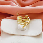 Water resistance jewelry, Hypoallergenic jewelry, does not tarnish jewelry, Gold Plated Necklaces, Vintage Necklace, Minimalist Jewelry, Hello Luxy, Fine Jewelry, Tik Tok Jewelry, Tik Tok Fashion, Best Gift for wife, Wife best gift, Unique Stylish Ring, Statement large ring, Big Irregular Ring, Irregular Statement Ring