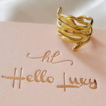 Water resistant jewelry, Hypoallergenic jewelry, tarnish free jewelry, Gold Plated Necklaces, Vintage Necklace, Minimalist Jewelry, Ellie Vail Jewelry, Ellie Vail Necklace, Hey Harper Jewelry, waterproof jewelry, cali tiger jewelry, cali tiger necklaces, 1980 jewelry, she is gold jewelry, kylie jenner necklace, Hello Luxy, Fine Jewelry, Tik Tok Jewelry, Tik Tok Fashion, Best Gift for wife, Wife best gift, Unique Stylish Ring, Statement large ring, Big Irregular Ring, Irregular Statement Ring