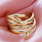 Water resistant jewelry, Hypoallergenic jewelry, tarnish free jewelry, Gold Plated Necklaces, Vintage Necklace, Minimalist Jewelry, Ellie Vail Jewelry, Ellie Vail Necklace, Hey Harper Jewelry, waterproof jewelry, cali tiger jewelry, cali tiger necklaces, 1980 jewelry, she is gold jewelry, kylie jenner necklace, Hello Luxy, Fine Jewelry, Tik Tok Jewelry, Tik Tok Fashion, Best Gift for wife, Wife best gift, Unique Stylish Ring, Statement large ring, Big Irregular Ring, Irregular Statement Ring