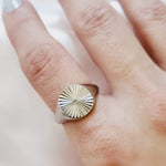 Water resistant jewelry, Hypoallergenic jewelry, tarnish free jewelry, Gold Plated Necklaces, Vintage Necklace, Minimalist Jewelry, Ellie Vail Jewelry, Ellie Vail Necklace, Hey Harper Jewelry, waterproof jewelry, cali tiger jewelry, cali tiger necklaces, 1980 jewelry, she is gold jewelry, kylie jenner necklace, Hello Luxy, Fine Jewelry, Tik Tok Jewelry, Tik Tok Fashion, Best Gift for wife, Wife best gift, dainty silver circular ring, sunburst silver ring