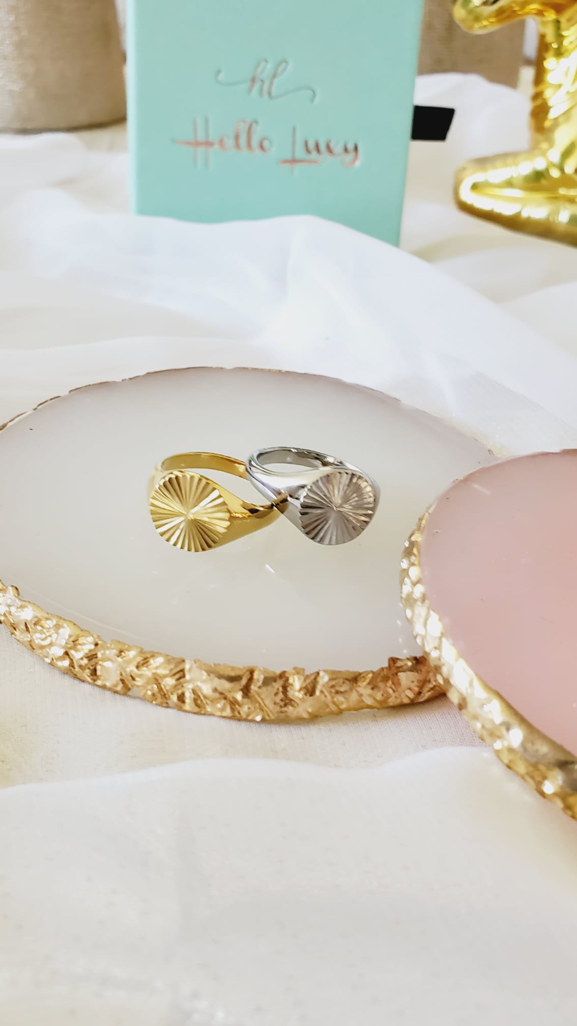 Water resistant jewelry, Hypoallergenic jewelry, tarnish free jewelry, Gold Plated Necklaces, Vintage Necklace, Minimalist Jewelry, Ellie Vail Jewelry, Ellie Vail Necklace, Hey Harper Jewelry, waterproof jewelry, cali tiger jewelry, cali tiger necklaces, 1980 jewelry, she is gold jewelry, kylie jenner necklace, Hello Luxy, Fine Jewelry, Tik Tok Jewelry, Tik Tok Fashion, Best Gift for wife, Wife best gift, sunburst circular ring