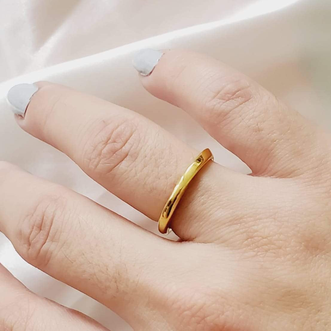 Gold Simple Rimg stackable gold ring, simple gold ring, lightweight gold ring, classy ...