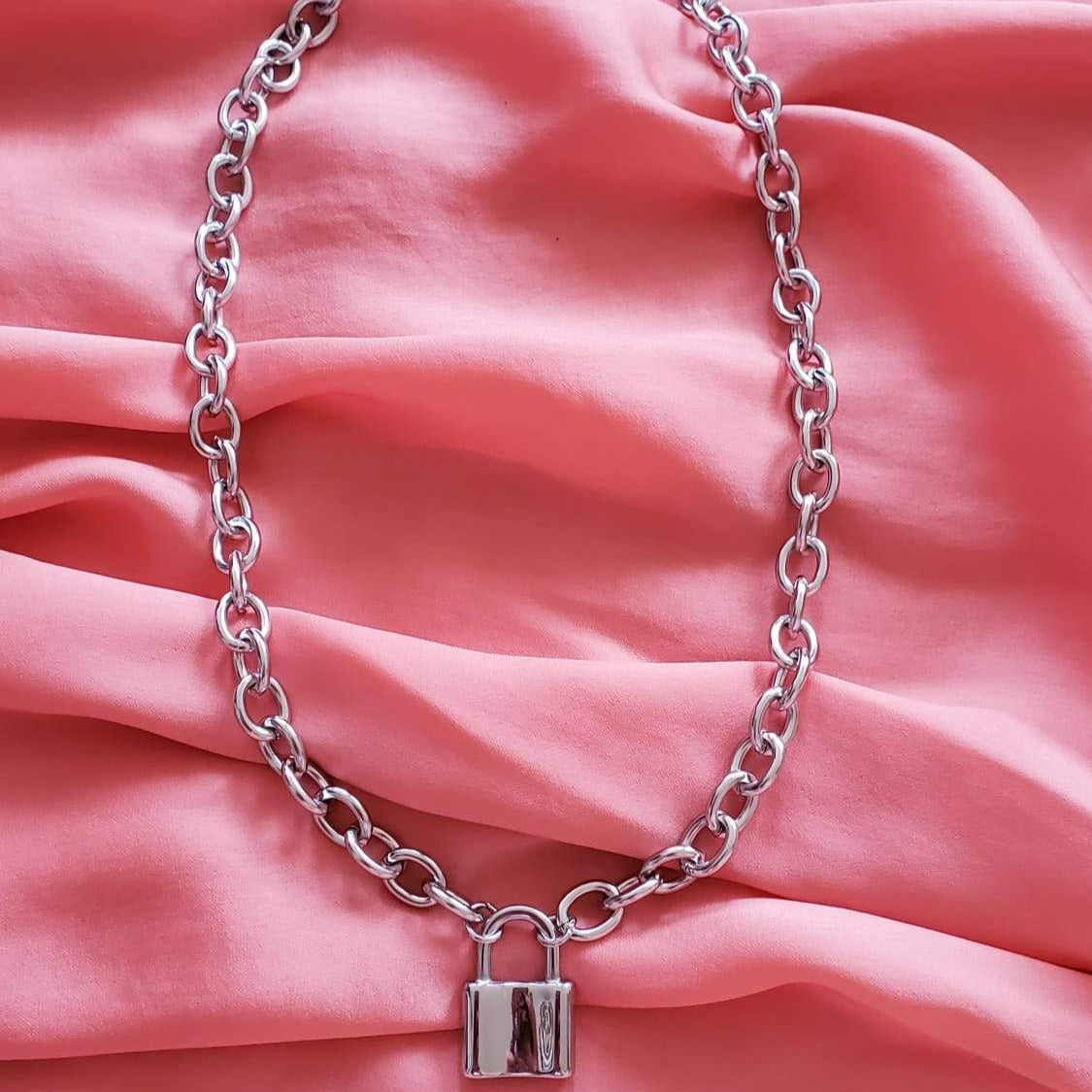 Water Resistant Necklace, Lock Necklace, Silver Necklace, Tarnish Free Necklace, Anti Tarnish Necklace, Hypoallergenic Necklace, Minimalist Necklace, Bold Necklace, Fine Jewelry Brand, Fine Jewelry, Fine Necklace, Boho Necklace, Vintage Necklace, High End Jewelry, Hey Harper Jewelry, Ellie Vail Jewelry, Missoma Jewelry