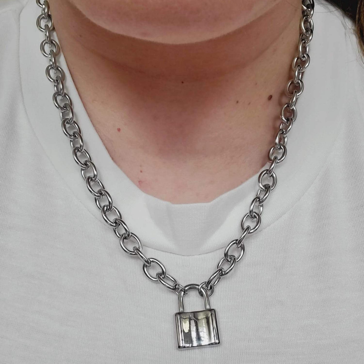 Water Resistant Necklace, Lock Necklace, Silver Necklace, Tarnish Free Necklace, Anti Tarnish Necklace, Hypoallergenic Necklace, Minimalist Necklace, Bold Necklace, Fine Jewelry Brand, Fine Jewelry, Fine Necklace, Boho Necklace, Vintage Necklace, High End Jewelry, Hey Harper Jewelry, Ellie Vail Jewelry, Missoma Jewelry