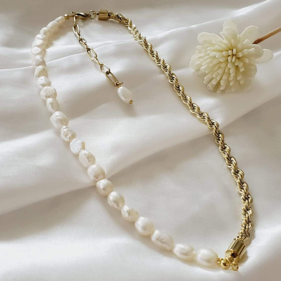 Water Resistant Jewelry, Water Resistant Necklace, Tarnish Free Necklace, Tarnish Free Jewelry, Hypoallergenic Necklace, Hypoallergenic Jewelry, Pearl Necklace, Pearl Jewelry, Hey Harper Jewelry, Missomma Jewelry, Ellie Vail Jewelry, Minimalist Jewelry, Gift for her, Gift for mom, Bold Look