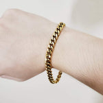 Water resistant bracelet, tarnish free bracelet, hypoallergenic bracelet, bold bracelet, chunky bracelet, cuban bracelet, vintage bracelet, fine bracelet