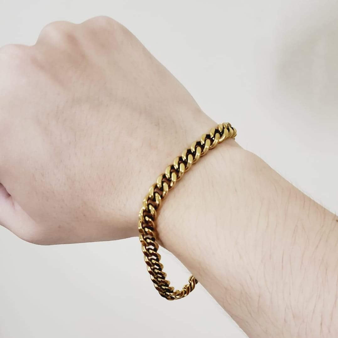 Water resistant bracelet, tarnish free bracelet, hypoallergenic bracelet, bold bracelet, chunky bracelet, cuban bracelet, vintage bracelet, fine bracelet