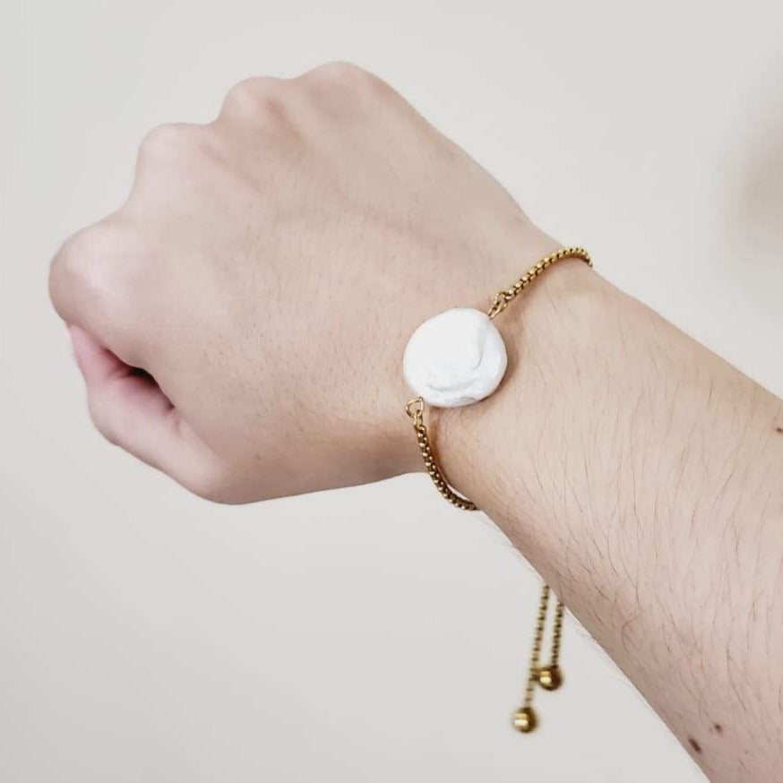 Water Resistant Bracelet, Pearl Bracelet, Adjustable bracelet, tarnish free bracelet, tarnish free jewelry, water resistant jewelry, Mother Pearl Bracelet, High end jewelry, fine bracelet, Nacar Bracelet