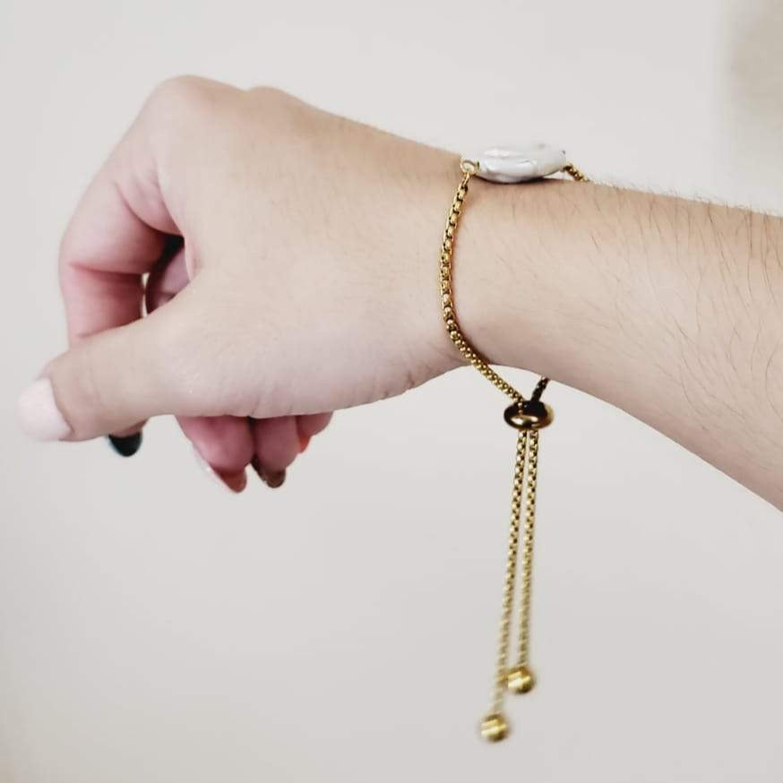 Water Resistant Bracelet, Pearl Bracelet, Adjustable bracelet, tarnish free bracelet, tarnish free jewelry, water resistant jewelry, Mother Pearl Bracelet, High end jewelry, fine bracelet, Nacar Bracelet