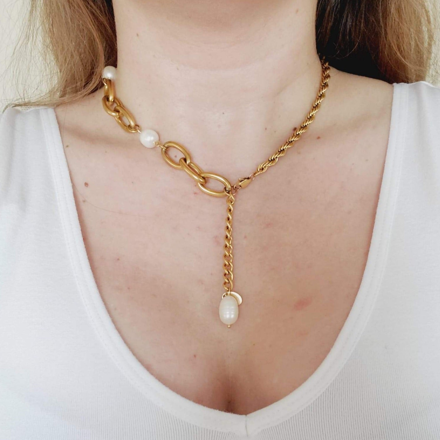 Water Resistant Bracelet, Water Resistant Jewelry, Tarnish Free Bracelet, Anti Tarnish Bracelet, Tarnish Free Jewelry, Pearl Bracelet, Mother Pearl Bracelet, Nacar Bracelet, Boho Chic Jewelry, Vintage Bracelet, Bold Bracelet, Chunky Bracelet