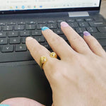 minimalist ring, chunky ring, gold plated ring, gold ring, water resistant ring, sweat resistant ring, tarnish free ring, hypoallergenic ring, vintage ring, bold ring