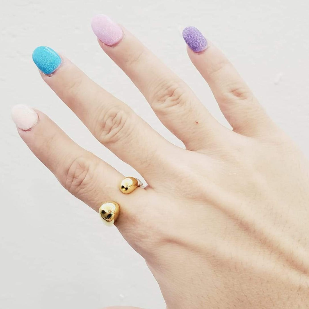 minimalist ring, chunky ring, gold plated ring, gold ring, water resistant ring, sweat resistant ring, tarnish free ring, hypoallergenic ring, vintage ring, bold ring