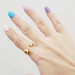 minimalist ring, chunky ring, gold plated ring, gold ring, water resistant ring, sweat resistant ring, tarnish free ring, hypoallergenic ring, vintage ring, bold ring