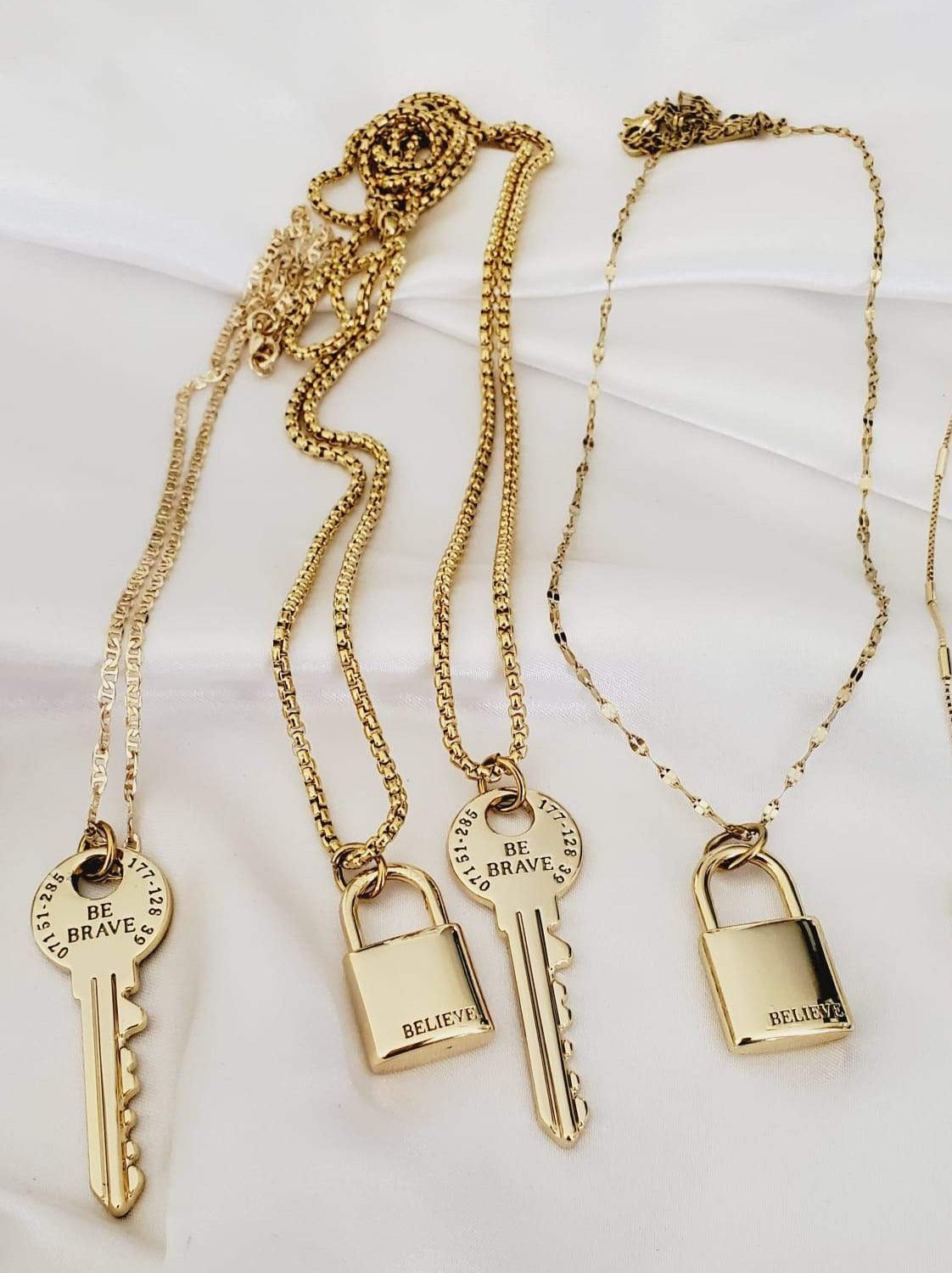 Gold Filled Chain, Brave Key Chain, Brave Key Necklace, Inspirational Chain, Inspirational Gift, Christmas gifts for mom, Christmas Gift for wife, Christmas Gift for daughter, Motivational, Gift, Motivational Necklace