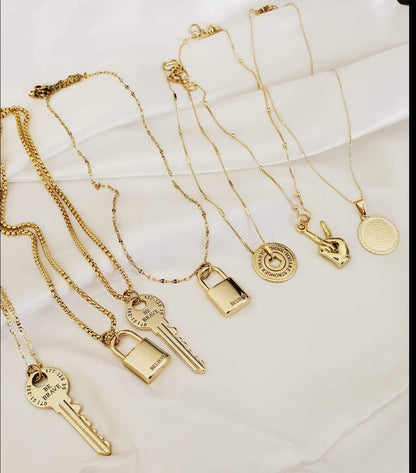 Gold Filled Chain, Brave Key Chain, Brave Key Necklace, Inspirational Chain, Inspirational Gift, Christmas gifts for mom, Christmas Gift for wife, Christmas Gift for daughter, Motivational, Gift, Motivational Necklace