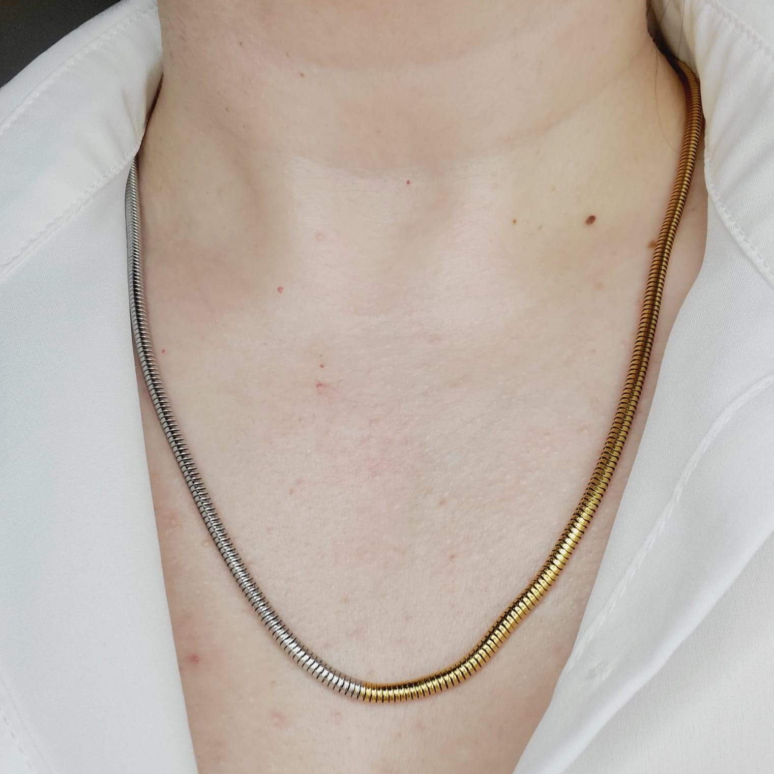 snake chain, herringbone chain, flat snake chain, gold herringbone, 18k gold snake chain, chunky gold necklace, gold fill chain, gold fill necklace, chain necklace, herringbone choker, rope chain necklace, layer necklace set, snake necklace, silver and gold snake chain, Double tone snake chain