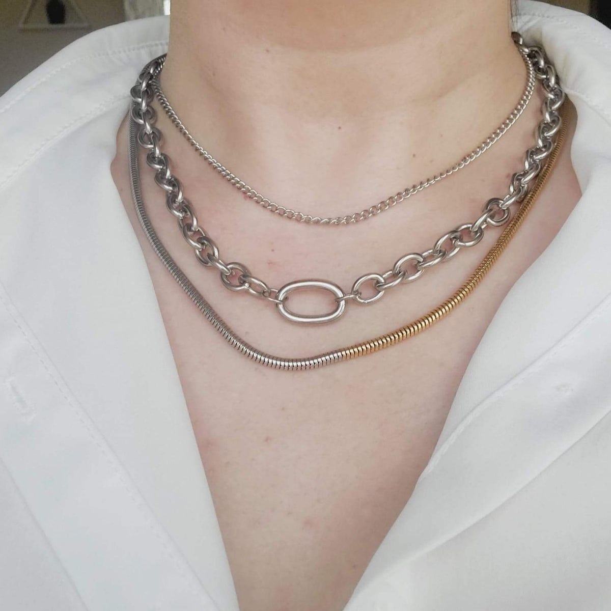 snake chain, herringbone chain, flat snake chain, gold herringbone, 18k gold snake chain, chunky gold necklace, gold fill chain, gold fill necklace, chain necklace, herringbone choker, rope chain necklace, layer necklace set, snake necklace, silver and gold snake chain, Double tone snake chain