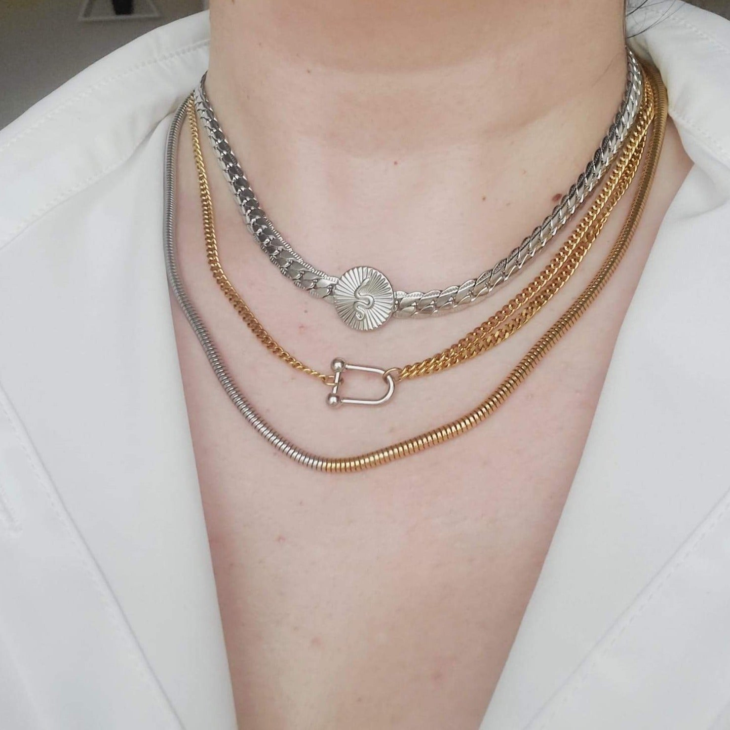 snake chain, herringbone chain, flat snake chain, gold herringbone, 18k gold snake chain, chunky gold necklace, gold fill chain, gold fill necklace, chain necklace, herringbone choker, rope chain necklace, layer necklace set, snake necklace, silver and gold snake chain, Double tone snake chain