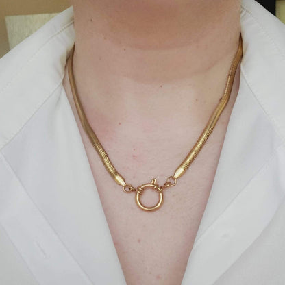 Minimalist chain, Gold filled Chain, Flat Gold Necklace, Snake Chain, Water resistant jewelry, water resistant Necklace, Water resistant bracelet, vintage jewelry, vintage jewelry, vintage necklace, 14k gold necklace, 14k gold jewelry, 14k gold necklace, fine jewelry, fine necklace, fine bracelet, snake gold necklace, bold necklace, bold jewelry, handmade jewelry, fine jewelry brand, baroque chain, baroque pearl necklace