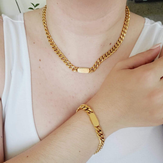 Mariner Link Chain, Heavy Chain Necklace, Thick Gold Chain, Chunky Gold Choker, Puffy Mariner Chain, Gold Mariner Chain, Gold Anchor Link, Puff Link Chain, Mariner Necklace, Puffy Link Necklace, Gold Puff Chain, Thick Puff Necklace, Gold Chunky Set, Gold Chunky chain, 18k Gold plated Chain