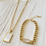 Mariner Link Chain, Heavy Chain Necklace, Thick Gold Chain, Chunky Gold Choker, Puffy Mariner Chain, Gold Mariner Chain, Gold Anchor Link, Puff Link Chain, Mariner Necklace, Puffy Link Necklace, Gold Puff Chain, Thick Puff Necklace, christmas gift for wife, christmas gift for her, christmas gift for daughter, bold jewelry, mother pearl necklace, pearl necklace, pearl jewelry, mother pearl jewelry, White Jewelry, White Necklace, White Jewelry Set