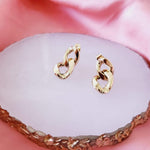 chunky earrings, thick gold hoop, gold hoop earrings, chunky gold hoop, hypoallergenic hoops, gold hoop earring, chunky hoops, small hoop earring, helloluxyjewelry, hoop earrings, croissant earrings, croissant hoops, gold filled hoops, twisted curved hoop, cuban rings, bold earrings, 18k gold earrings, water resistant earrings, gold cuban earrings