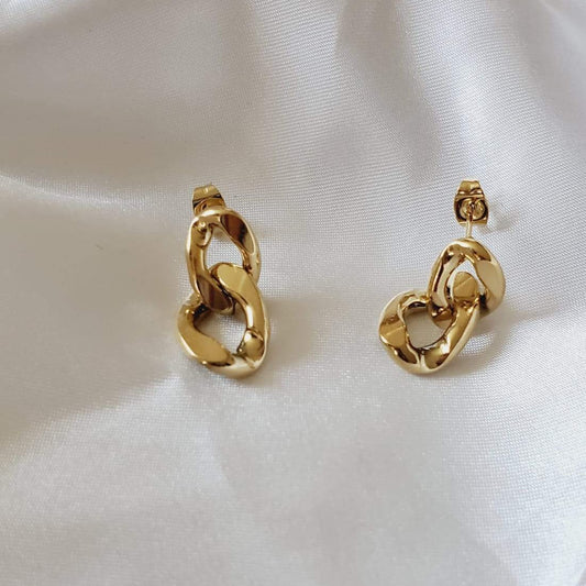 chunky earrings, thick gold hoop, gold hoop earrings, chunky gold hoop, hypoallergenic hoops, gold hoop earring, chunky hoops, small hoop earring, helloluxyjewelry, hoop earrings, croissant earrings, croissant hoops, gold filled hoops, twisted curved hoop, cuban rings, bold earrings, 18k gold earrings, water resistant earrings