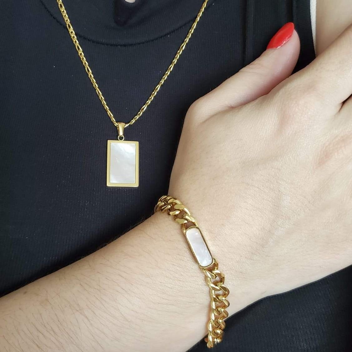 Mariner Link Chain, Heavy Chain Necklace, Thick Gold Chain, Chunky Gold Choker, Puffy Mariner Chain, Gold Mariner Chain, Gold Anchor Link, Puff Link Chain, Mariner Necklace, Puffy Link Necklace, Gold Puff Chain, Thick Puff Necklace, christmas gift for wife, christmas gift for her, christmas gift for daughter, bold jewelry, mother pearl necklace, pearl necklace, pearl jewelry, mother pearl jewelry, White Jewelry, White Necklace, White Jewelry Set