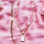 Mariner Link Chain, Heavy Chain Necklace, Thick Gold Chain, Chunky Gold Choker, Puffy Mariner Chain, Gold Mariner Chain, Gold Anchor Link, Puff Link Chain, Mariner Necklace, Puffy Link Necklace, Gold Puff Chain, Thick Puff Necklace, christmas gift for wife, christmas gift for her, christmas gift for daughter, bold jewelry, mother pearl necklace, pearl necklace, pearl jewelry, mother pearl jewelry, White Jewelry, White Necklace, White Jewelry Set