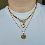 snake necklace, snake jewelry, Heads and tails necklace, coin necklace, heart necklace, love necklace, valentines necklace, valentines gift, Tiger Necklace, Leo Necklace, 18k Gold Necklace, Gift for her, Gift for mom, Bold jewelry, bold necklace, paperclip necklace, dainty jewelry, vintage jewelry, gold jewelry, goldfilled jewelry, water resistant jewelry, water resistant necklace