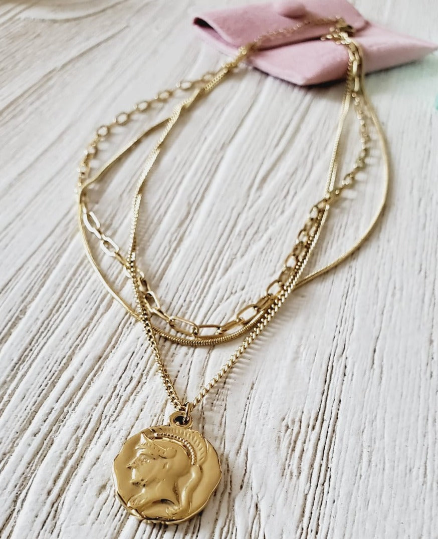 snake necklace, snake jewelry, Heads and tails necklace, coin necklace, heart necklace, love necklace, valentines necklace, valentines gift, Tiger Necklace, Leo Necklace, 18k Gold Necklace, Gift for her, Gift for mom, Bold jewelry, bold necklace, paperclip necklace, dainty jewelry, vintage jewelry, gold jewelry, goldfilled jewelry, water resistant jewelry, water resistant necklace