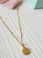 Heads and tails necklace, coin necklace, heart necklace, love necklace, valentines necklace, valentines gift, Tiger Necklace, Leo Necklace, 18k Gold Necklace, Gift for her, Gift for mom, Bold jewelry, bold necklace, paperclip necklace, dainty jewelry, vintage jewelry, gold jewelry, goldfilled jewelry, water resistant jewelry, water resistant necklace