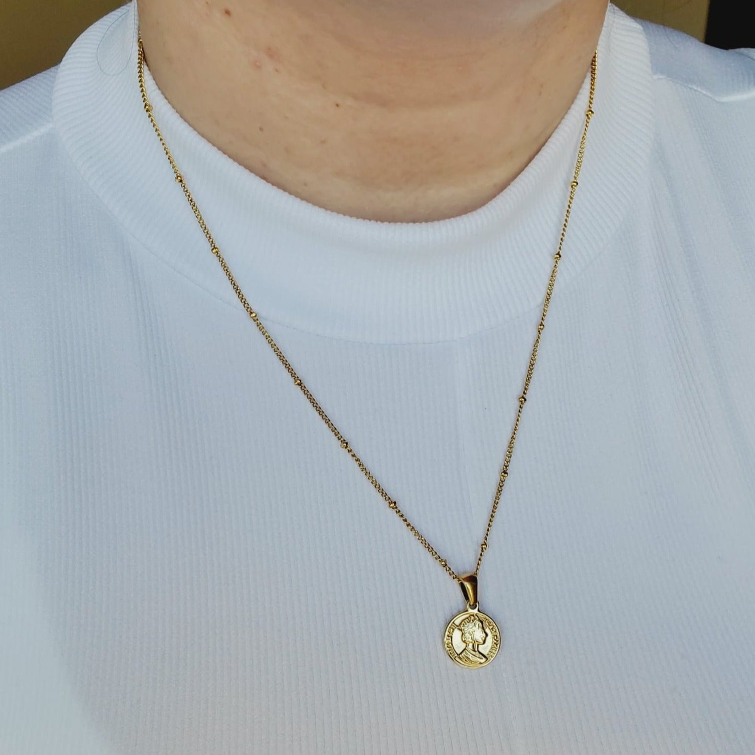 Heads and tails necklace, coin necklace, heart necklace, love necklace, valentines necklace, valentines gift, Tiger Necklace, Leo Necklace, 18k Gold Necklace, Gift for her, Gift for mom, Bold jewelry, bold necklace, paperclip necklace, dainty jewelry, vintage jewelry, gold jewelry, goldfilled jewelry, water resistant jewelry, water resistant necklace