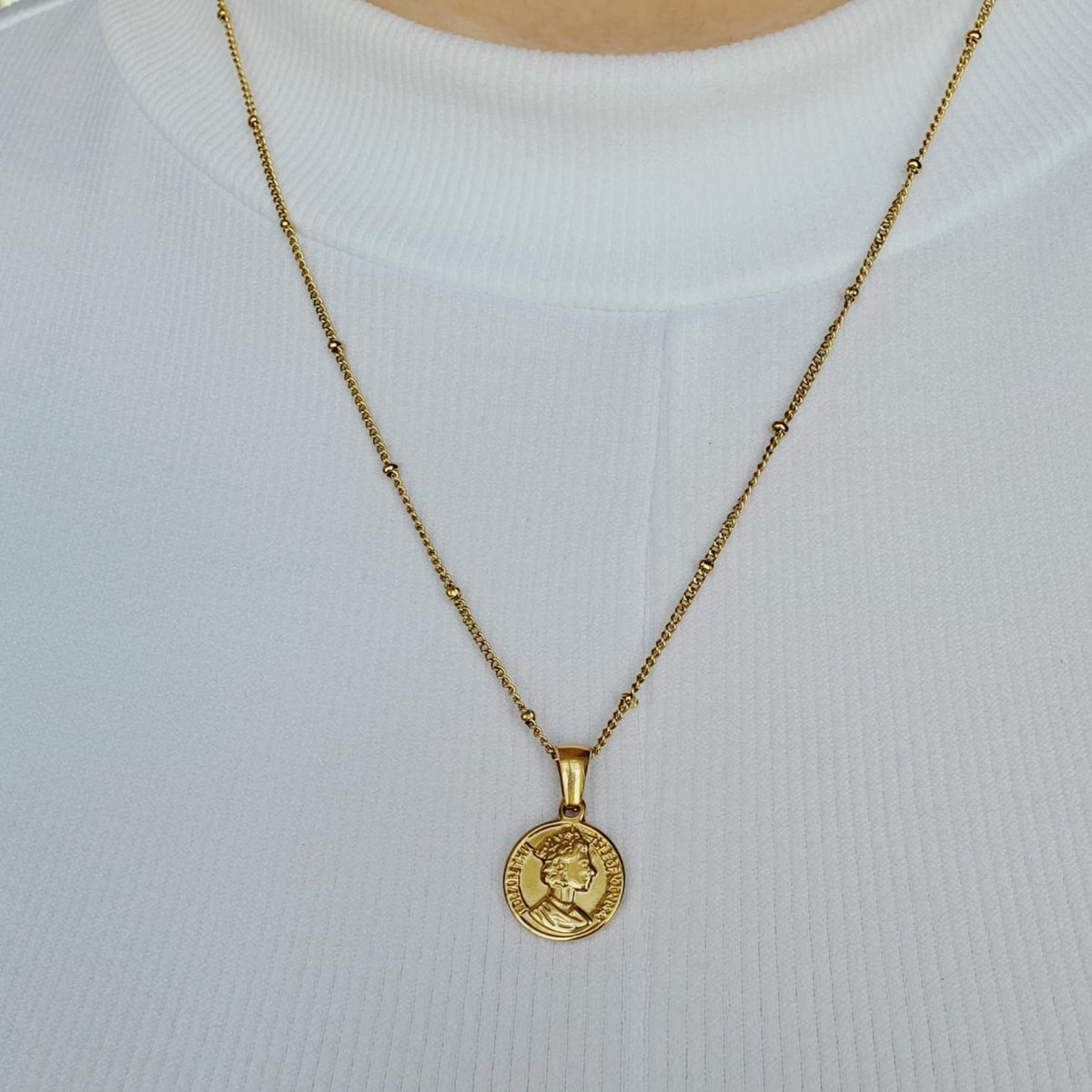 Heads and tails necklace, coin necklace, heart necklace, love necklace, valentines necklace, valentines gift, Tiger Necklace, Leo Necklace, 18k Gold Necklace, Gift for her, Gift for mom, Bold jewelry, bold necklace, paperclip necklace, dainty jewelry, vintage jewelry, gold jewelry, goldfilled jewelry, water resistant jewelry, water resistant necklace