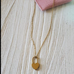 heart necklace, love necklace, valentines necklace, valentines gift, Tiger Necklace, Leo Necklace, 18k Gold Necklace, Gift for her, Gift for mom, Bold jewelry, bold necklace, paperclip necklace, dainty jewelry, vintage jewelry, gold jewelry, goldfilled jewelry, water resistant jewelry, water resistant necklace