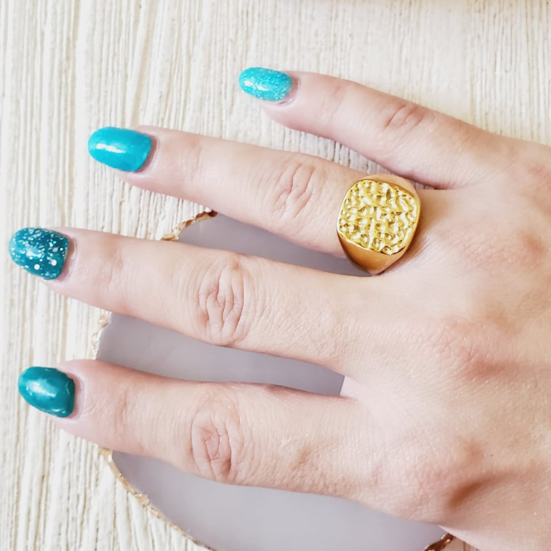 black ring, 18k gold plated ring, water resistant ring, sweat resistant ring, vintage gold ring, vintage ring, bold ring, chunky ring, dainty ring, gold filled ring, dainty jewelry, hey harper jewelry, the views and co jewelry, ellie vail jewelry, she is gold jewelry, aurora jewelry shop, kinita jewelry, babeina jewelry