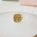 black ring, 18k gold plated ring, water resistant ring, sweat resistant ring, vintage gold ring, vintage ring, bold ring, chunky ring, dainty ring, gold filled ring, dainty jewelry, hey harper jewelry, the views and co jewelry, ellie vail jewelry, she is gold jewelry, aurora jewelry shop, kinita jewelry, babeina jewelry