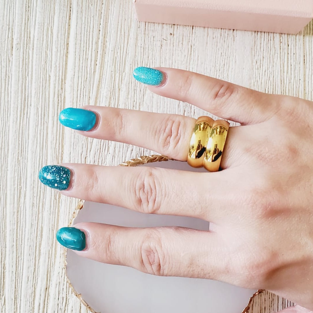 chunky gold ring, bold ring, chunky silver ring, cuban gold ring, cuban silver ring, high end ring, bold ring, water resistant ring, water resistant jewelry, sweat resistant ring, tarnish free ring, hypoallergenic ring, hey harper ring, ellie vail jewelry, she is golden jewelry, hello luxy jewelry, hello luxy, the views and co jewelry