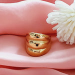 chunky gold ring, bold ring, chunky silver ring, cuban gold ring, cuban silver ring, high end ring, bold ring, water resistant ring, water resistant jewelry, sweat resistant ring, tarnish free ring, hypoallergenic ring, hey harper ring, ellie vail jewelry, she is golden jewelry, hello luxy jewelry, hello luxy, the views and co jewelry