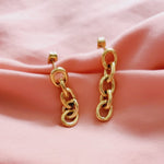 chunky earrings, thick gold hoop, gold hoop earrings, chunky gold hoop, hypoallergenic hoops, gold hoop earring, chunky hoops, small hoop earring, helloluxyjewelry, hoop earrings, croissant earrings, croissant hoops, gold filled hoops, twisted curved hoop, cuban rings, bold earrings, 18k gold earrings, water resistant earrings