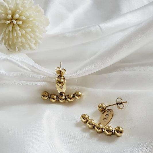 chunky earrings, thick gold hoop, gold hoop earrings, chunky gold hoop, hypoallergenic hoops, gold hoop earring, chunky hoops, small hoop earring, helloluxyjewelry, hoop earrings, croissant earrings, croissant hoops, gold filled hoops, twisted curved hoop, cuban rings, bold earrings, 18k gold earrings, water resistant earrings, gold earlobe